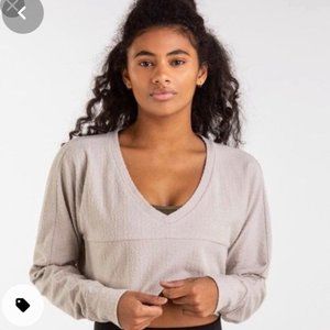 Gymshark Cropped Towel Sweater - Washed Beige